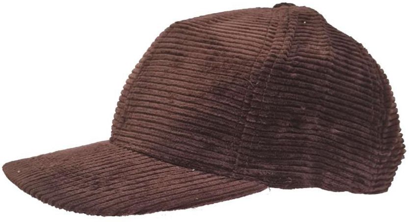 Sztruksowa czapka z daszkiem kolor brąz