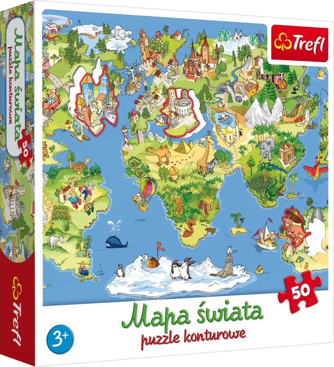puzzle mapa świata trefl